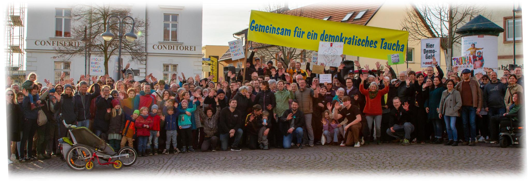 Gemeinsam für ein demokratisches Taucha: Gruppenfoto