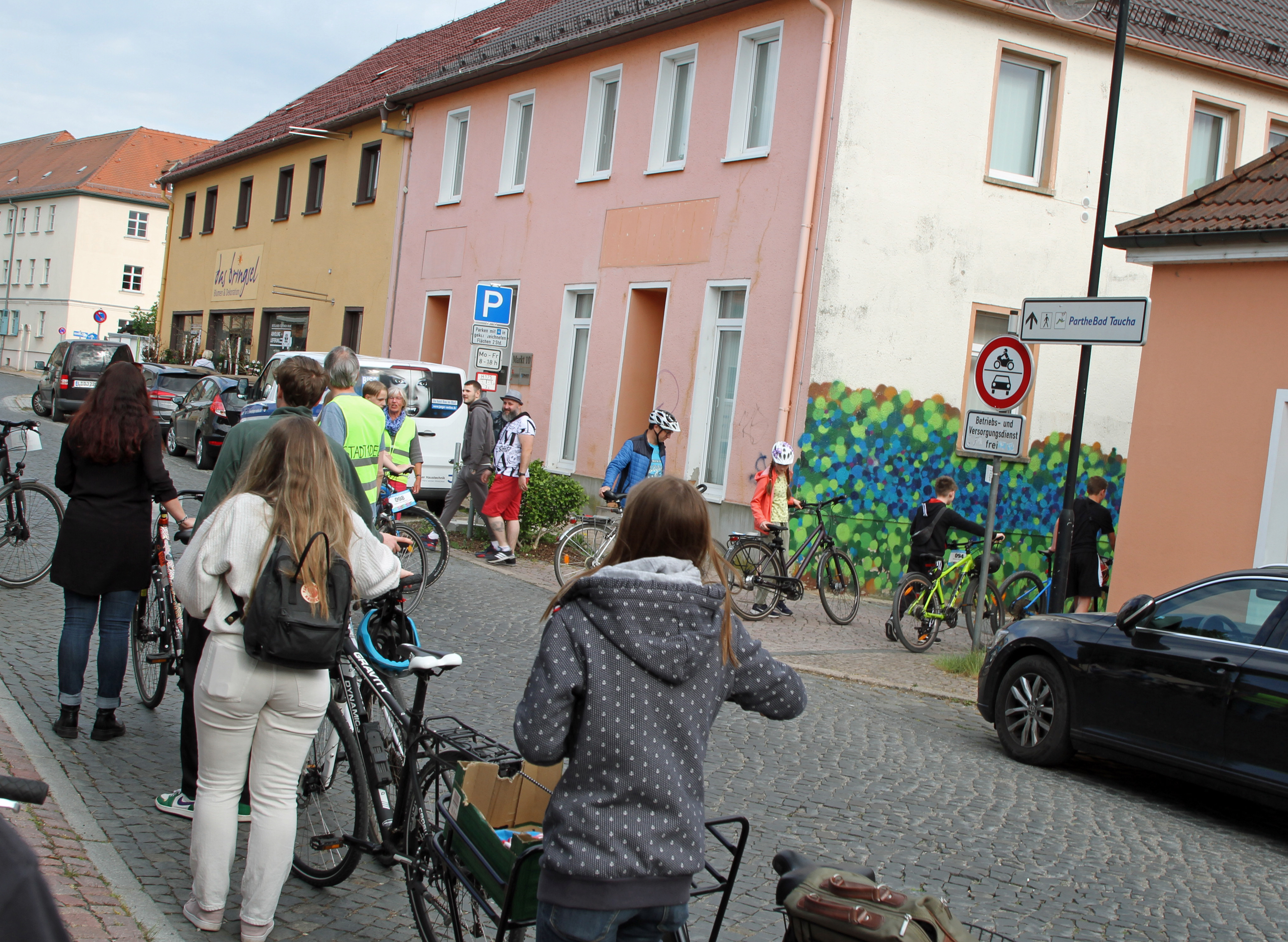 Rekordversuch zur Fahrradkette am 2.6.2023 in Taucha