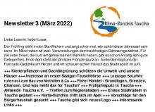 Titelseite des Newsletters