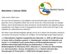 Erste Seite des Newsletter 2023-01