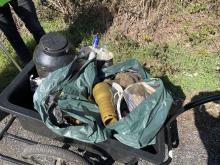 Anhänger gesammeltem Müll (Quelle: Ch. Rademacher, Klima-Ini)