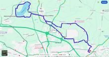 Karte zur Rundtour zum Schladitzer See